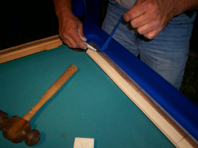 refelting your pool table's cushions
