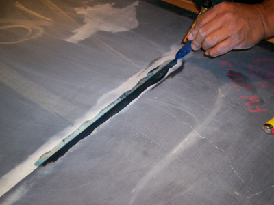 Perfect seams at joints by leveling pool table slate