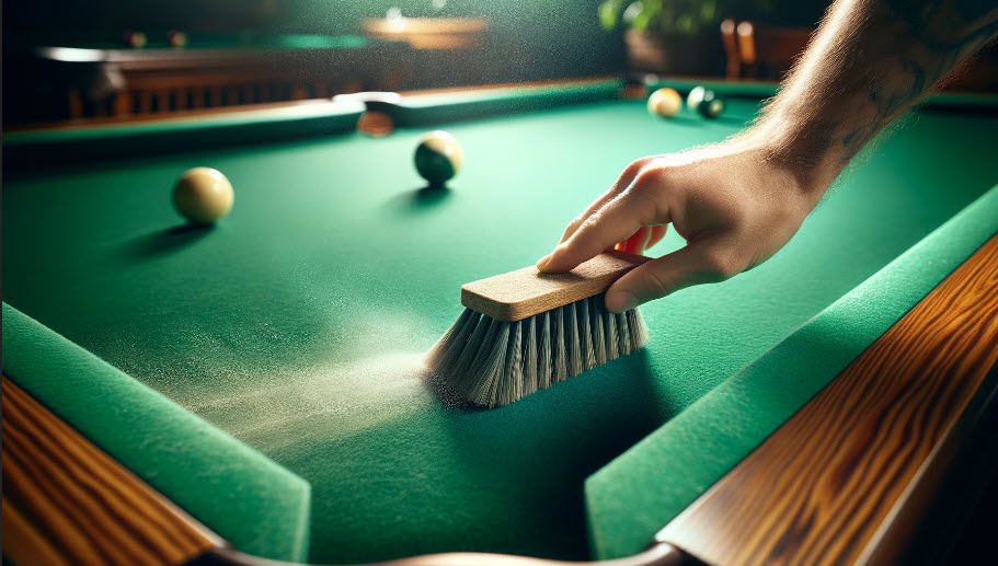 Clean and Brush Your Pool Table Felt